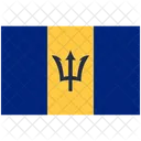 Drapeau De La Barbade Barbade Drapeau National De La Barbade Icône