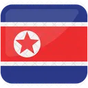 Drapeau De La Coree Du Nord Coree Du Nord Drapeau National De La Coree Du Nord Icône