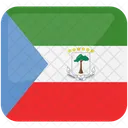 Drapeau De La Guinee Equatoriale Guinee Equatoriale Equatorial Icône