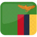 Drapeau De La Zambie Zambie Drapeau De La Zambie Icône