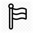 Drapeau Ondulation Symbole Icône