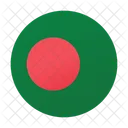 Bangladesh Circulaire Drapeau Pays Icône