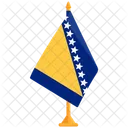 Drapeau De La Bosnie Drapeau National De La Bosnie Drapeau Icône