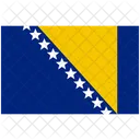 Drapeau De La Bosnie Drapeau National De La Bosnie Drapeau Icône
