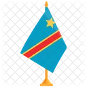 Drapeau De La Republique Democratique Du Congo Republique Du Congo Congo Icône