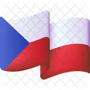 Drapeau De La Republique Tcheque Drapeau Pays Icône