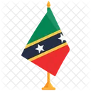 Drapeau De Saint Kitts Et Nevis Saint Kitts Et Nevis Drapeau Icône