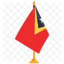 Drapeau Du Timor Occidental Drapeau Du Timor Leste Timor Icône