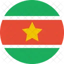 Suriname Drapeau Monde Icône