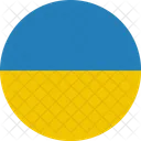 Ukraine Drapeau Monde Icône