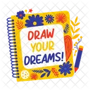 Draw Dreams Diary Notebook Icon