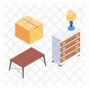 Drawer Table Furniture Icon