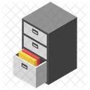 Side Table Office Table Drawer Icon