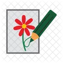 Pencil Flower Sheet Icon