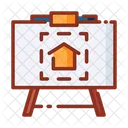 Drawing Board Home Planning Home Plan Icon