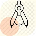 Drawing Compass Minimal Outline Icon