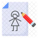 Drawing Sketch Mothers Day Icon