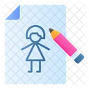 Drawing Sketch Mothers Day Icon