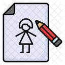 Drawing Sketch Mothers Day Icon