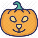 Dreadful Fearful Halloween Pumpkin Icon