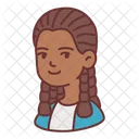 Female African Dreadlocks Icon