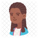 Female African Dreadlocks Icon