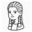 Dreadlocks woman avatar  Icon