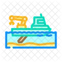 Dredger Ship Transport Icon