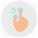 Drehen Links Finger Symbol