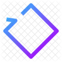 Quadrat drehen  Symbol