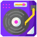 Plattenspieler EDM Musik Und Multimedia Symbol