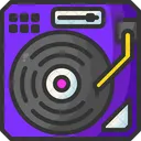 Plattenspieler EDM Musik Und Multimedia Symbol