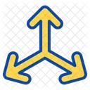 Drei Pfeile Dimensionswurfel Navigationsrichtungspfeil Symbol