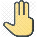 Drei Finger Punkt Symbol