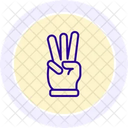 Drei Finger  Symbol