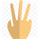 Drei Finger Handzeichen High Five Symbol