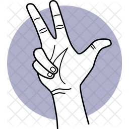 Drei Finger  Symbol