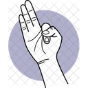 Drei Finger  Symbol