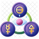 Drei Prinzipien Prinzipien Design Symbol