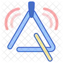 Triangelinstrument Handglocke Idiophon Symbol