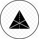 Dreieck Mitte Linie Symbol