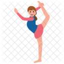 Dreieckshaltung Yogahaltung Flexible Figur Symbol