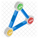 Dreiecksdiagramm Dreiecksdiagramm Datenanalyse Symbol