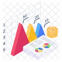 Pyramidendiagramm Grafische Darstellung Datenvisualisierung Symbol