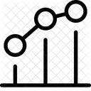 Dreipunkt Xy Streudiagramm Wachstumsdiagramm Wachstum Symbol