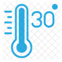 Dreissig Celsius Wetter Symbol