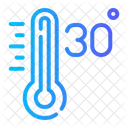 Dreissig Celsius Wetter Symbol