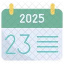 Dreiundzwanzigster 2025 Symbol