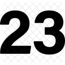 Dreiundzwanzig Zahlen Numerische Symbol