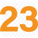 Dreiundzwanzig Zahlen Numerische Symbol